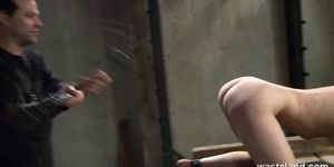 WASTELAND BDSM - Ginger sex slave is whipped and flogged for his pleasure