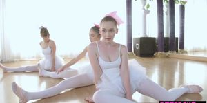 Dirty tutor lured into fucking busty teen ballerinas
