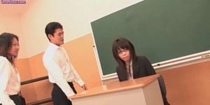 Asian teacher gets slammed and sucks - video 1