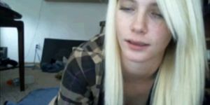 Sexy Blonde Teen Undressing On Webcam