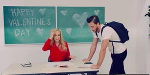 Brazzers - Big Tits at School - Desperate For V-Day Dick scene starring Brandi Love and Lucas Frost