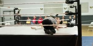 Men dominating women in the wrestling ring 29