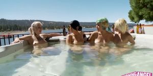 Burning Angel Punk Rock Lesbian Hot Tub Orgy