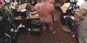 Straight hunk buttfucked for cash in office