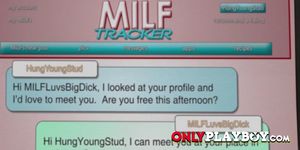 Horny dude sets up a date with a kinky chick on milftrack