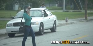 Latino burglar shoves his hard cock inside milf cops coochies
