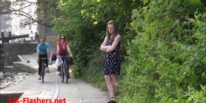 Sexy teen flasher Lauras amateur public nudity