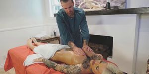 Beautiful TS Nadia Love gets an erotic massage