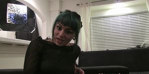 Goth babes showing tits and butts in BTS
