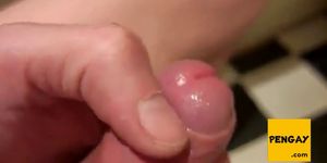 More uncut foreskin fun and cum close up (amateur )