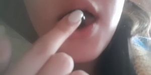 Amazing teen tounge