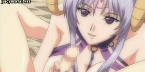 Sexy anime elf enjoys cock sucking