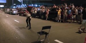 Another stripper at a street car event
