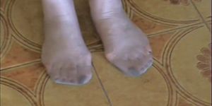 My Long Nylon Black Toes!!!!!