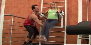 Slutty Paula gets to lean how to fuck at gym by instructor hard cock