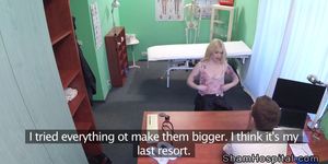 Hot ass blonde fucking doctor in office