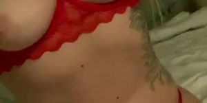 Mandii Creates Red Lingerie Tease Video Leaked