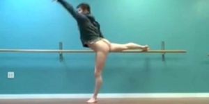 Male ballet practice without tights