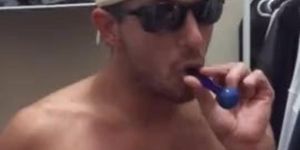 Straight Guy Smokes Meth in Jock Strap