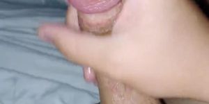 jerking off to a huge moaning cumshot