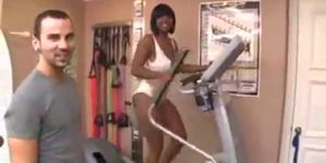 Stacey Adams in the gym