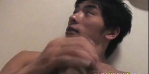 Asian twink jizz covered - video 1