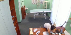 Russian babe fucking doctor in his office