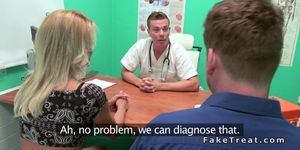 Blonde cheating bf with doctor