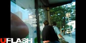 Cock Flash In Bus Stop 5