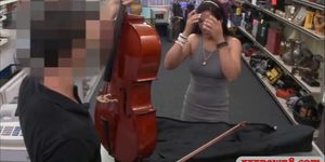 Brunette sells her Cello and gets banged
