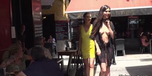 Mistress made babe fuck and rimjob in public (Tina Kay, Anya Krey)