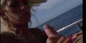 Farrah fucks on a boat