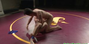 Wrestling stud deepthroating hunks cock - video 1