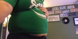 Large shirt, bigger belly