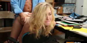 Sexy blonde thief slut punish fucked by a LP officer