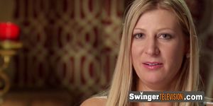 Trish and Jp join other swingers to break the ice before partying together