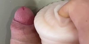 Guy masturbate fake vagina