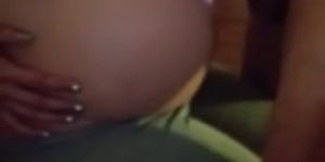 Cumming on Huge Pregnant Belly