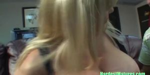 Blonde Babe Uses Her Big Tits