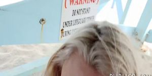 Sexy Czech girl fucked at the beach and facial jizzed