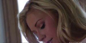 Stunning sultry blonde Lena Nicole plays with herself and cums