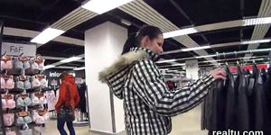 Enchanting czech nympho gets seduced in the mall and pounded in pov