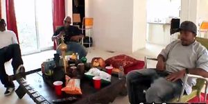 Two whores get fucked by 3 black monster part4 - video 4