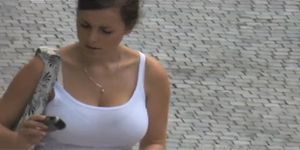 Candid - Busty Bouncing Tits