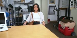 Casting slut BBC fucked deep on office desk