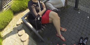 Pulled eurobabe banged outdoors