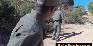 Latina babe fucked hard by a huge black cocked border agent