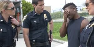 White Female Cops Sucking Off Black Suspect Together