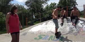 Granny Sucking Young Dick At The Skate Park