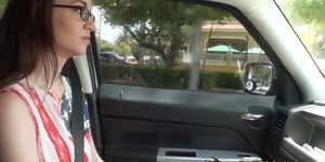 Spex teen pickedup and fucked for a ride